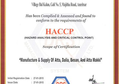 Kissan Foods HACCP ISO